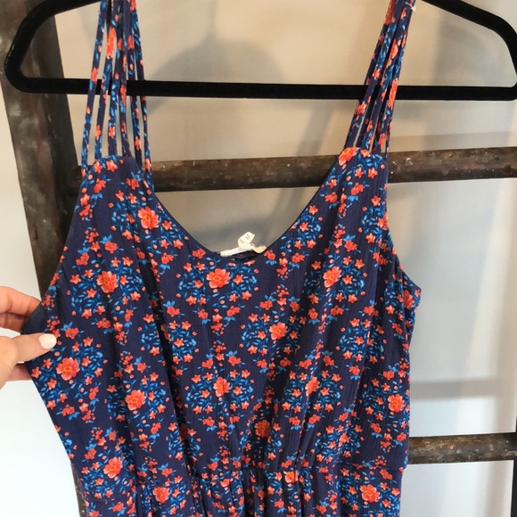 Blue and red floral accent dress - Picture 4 of 4